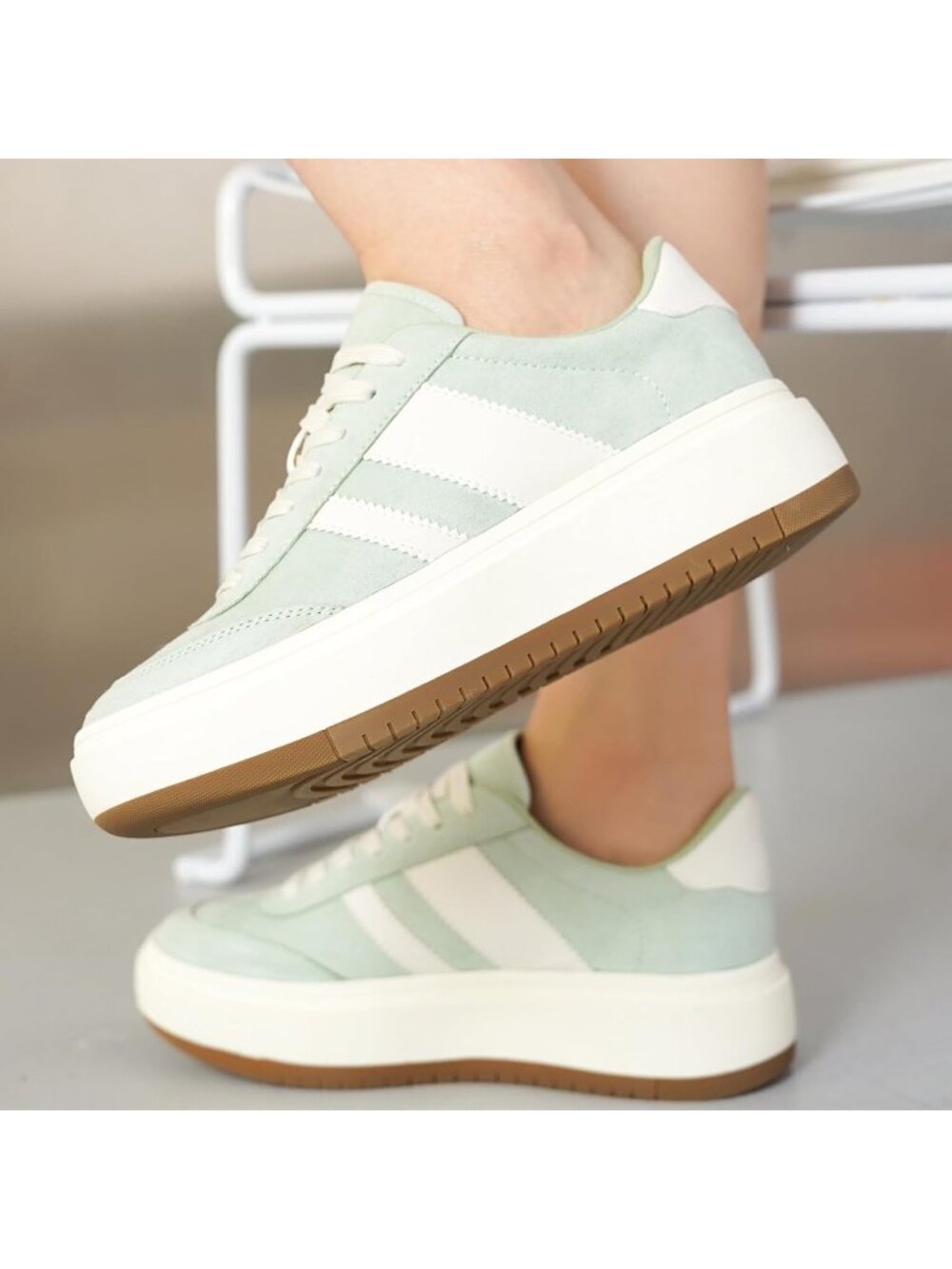 Project Cloud Women Pistachio Memory Foam Insole Footwear Platform Sneaker Shoes - Picture 2 of 6